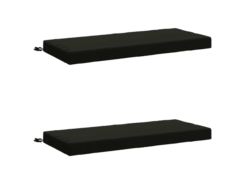 Lot de 2 coussins de banc, coussins d'assise soest 100 % polyester noir cf57327 - Conforama A