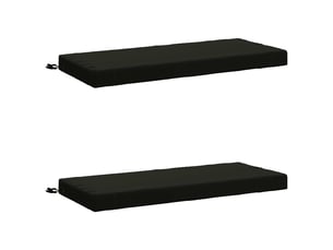 Lot de 2 coussins de banc, coussins d'assise soest 100 % polyester noir cf57327