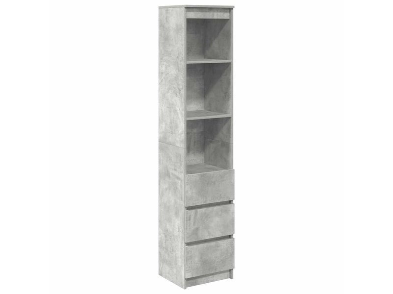  Buffet haut - bahut - meuble de rangement gris béton 37,5x35x180 cm bois d'ingénierie  - Conforama A