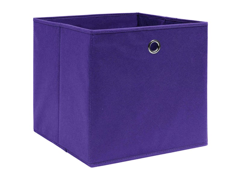  Boîtes de rangement 4 pcs tissu intissé 28x28x28 cm violet  - Conforama A