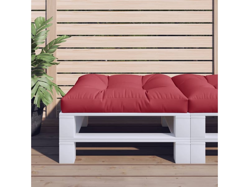  Coussin de palette, coussin de chaise, coussin de canapé rouge bordeaux 80x80x12 cm tissu cf55455  - Conforama B