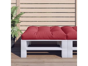 Coussin de palette, coussin de chaise, coussin de canapé rouge bordeaux 80x80x12 cm tissu cf55455
