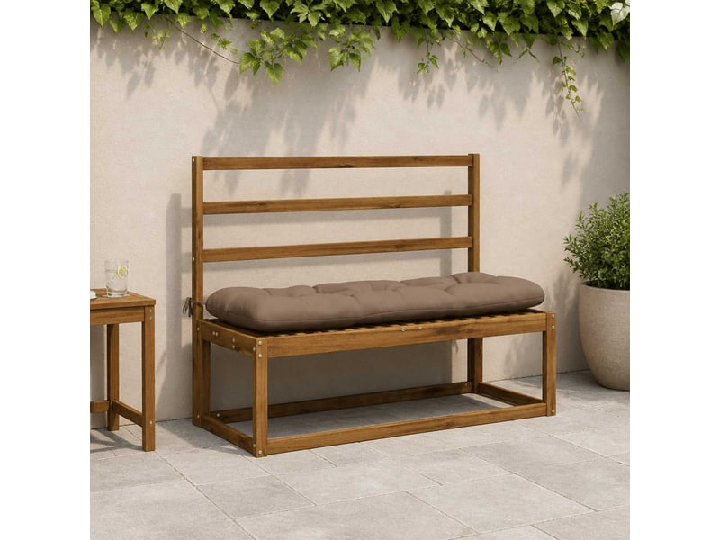 Lot de 2 coussins de banc, coussins d'assise vianen 100 % polyester taupe cf57672 - Conforama B