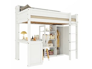 Lit combiné 90x200 cm <strong>HAUSS SPOLE</strong> <strong></strong> coloris blanc