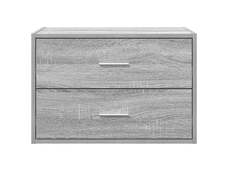  Armoire à tiroirs, commode avec 2 tiroirs sonoma gris 60x31x40cm bois d'ingénierie  - Conforama D