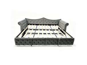 Lit banquette 90x200 cm <strong></strong>  <strong>CozyNest</strong> coloris gris