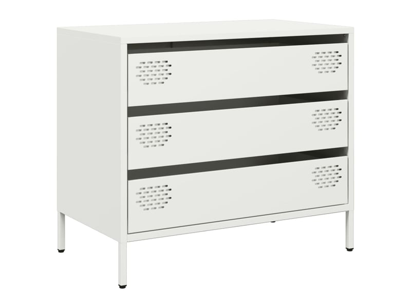  Buffet - bahut - meuble de rangement blanc 68x39x58,5 cm acier laminé à froid  - Conforama A