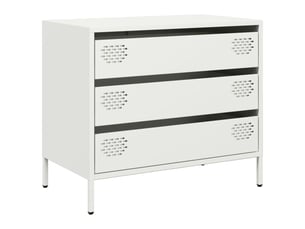 Buffet - bahut - meuble de rangement blanc 68x39x58,5 cm acier laminé à froid