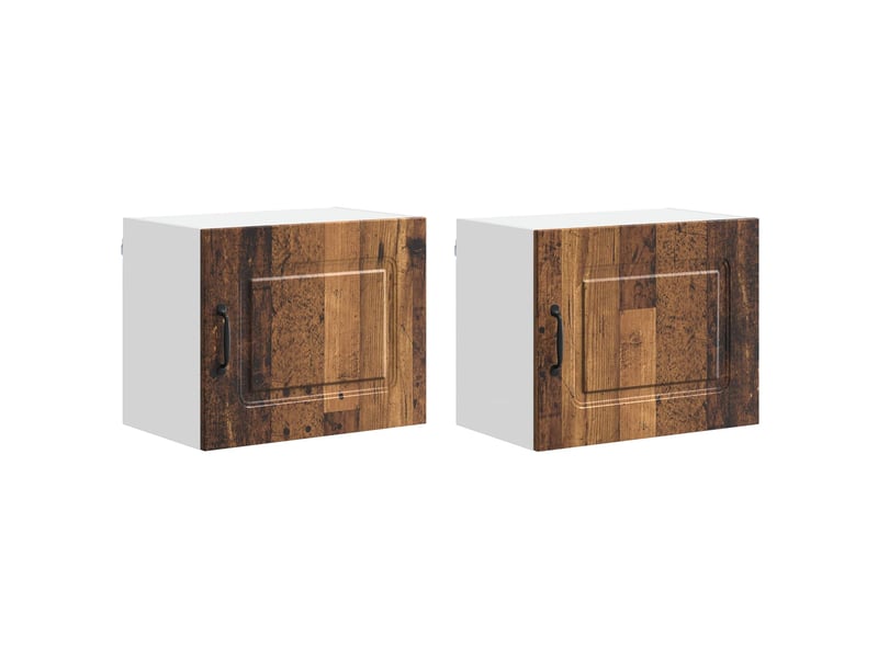  Meuble mural de cuisine | armoire de cuisine 2 pcs bois ancien shl3105  - Conforama A