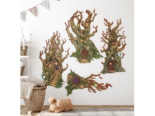 Sticker mural - maisons forestières80x143 cm