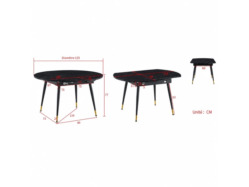  Buffet haut avec niches ouvertes et 3 abattants effet rotin, 80 x 40 x 163 cm, mdf, noyer Bubbly - Conforama C