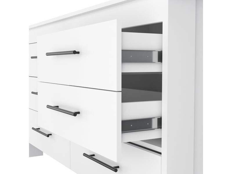  Commode hms de 150 cm avec 6 tiroirs, blanc  - Conforama B