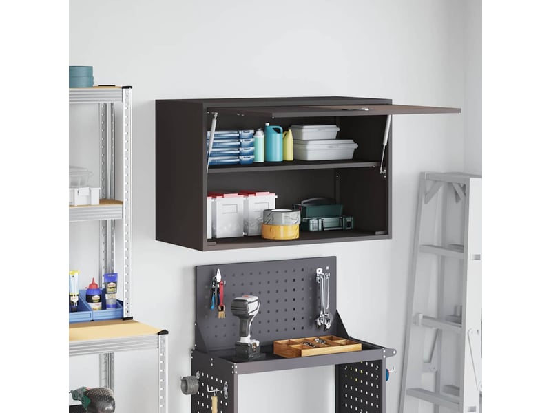  Armoire murale salon, meuble de rangement pour garage noir 80 x 40 x 53 cm  - Conforama D
