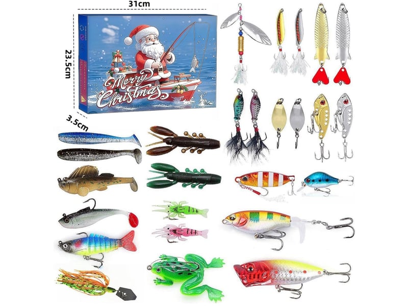 Calendrier de l’avent pêche 2026 pour homme, 24 leurres de pêche, calendrier de noël pour pêcheur, adulte et ado - Conforama B