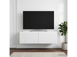 Meuble tv coloris blanc 98 cm <strong></strong>  <strong></strong>
