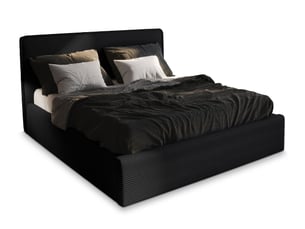 Lit coffre 140x200 cm <strong>MASSENO</strong>  <strong></strong> coloris noir