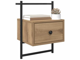 Table de chevet - cabinet de chevet - table de nuit chêne artisanal 35 x 30 x 51 cm