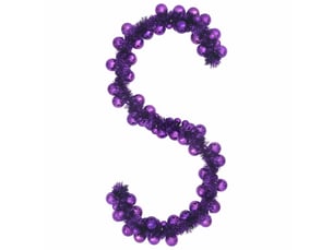 Guirlande de boules de noël led lilas 186 cm polystyrène