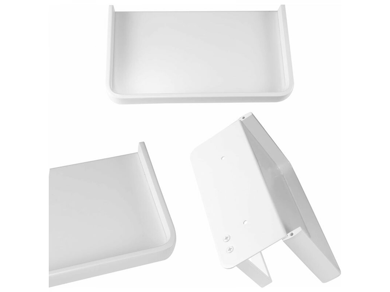 Porte-papier toilette mural en aluminium gris anthracite pour salle de bain et cuisine - Conforama E