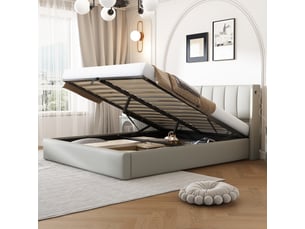 Lit coffre 140x190 cm <strong>HAUSS SPOLE</strong>  <strong></strong> coloris gris