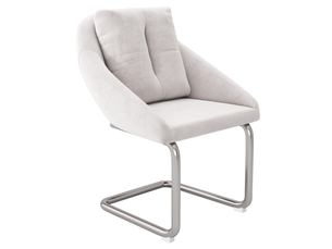 Chaise en velours beige pivotante – lot de 6 avec coussins – idéale salle à manger, salon et chambre – luxe