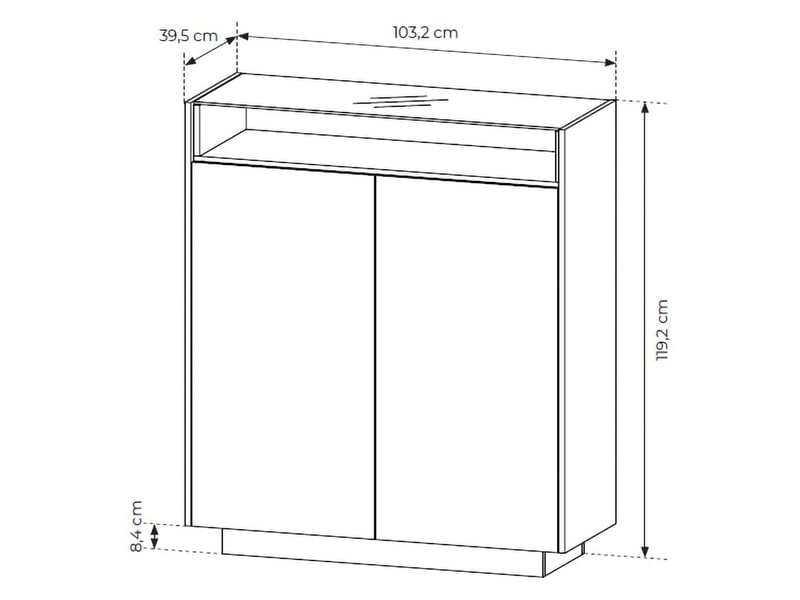  Buffet halane, armoire 4 étagères, 103x40x119h cm beige Halane - Conforama D