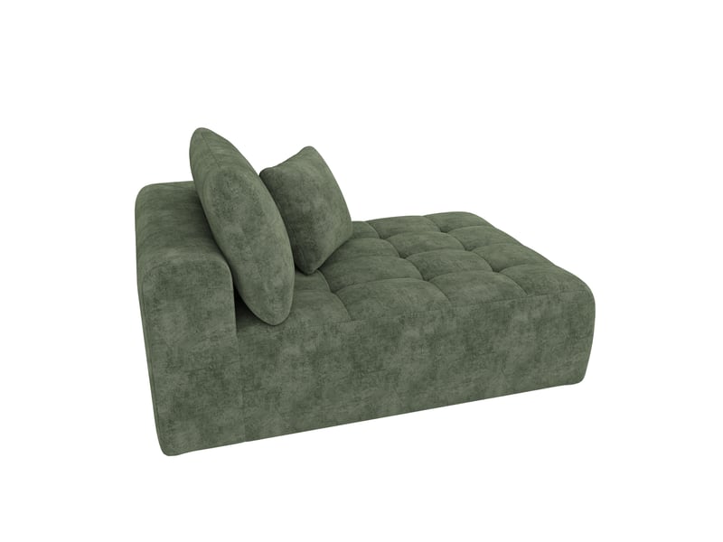  Canapé d'angle modulable 244,5x136x79 cm – vert – chenille, sans montage, style bas  - Conforama A