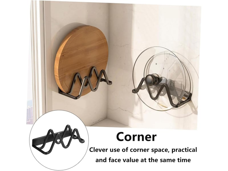  Support de couvercle de casserole, support couvercle casserole, mural porte couvercle de casseroles, pour articles ménagers,bloc de couteaux universel  - Conforama D
