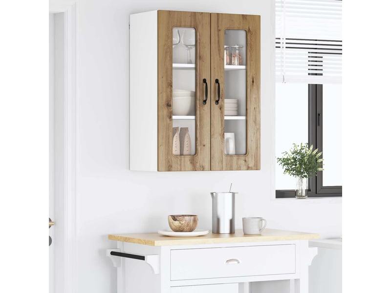 Meuble mural de cuisine | armoire de cuisine chêne artisanal shl1962  - Conforama D