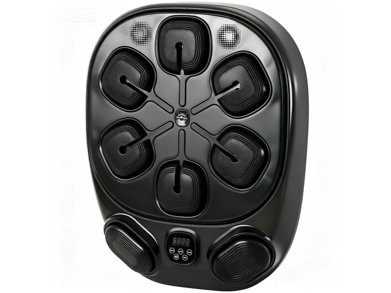 Machine de boxe musicale, machine de boxe électronique à led avec double zone de frappe, gants bluetooth, 9 vitesses - Conforama B
