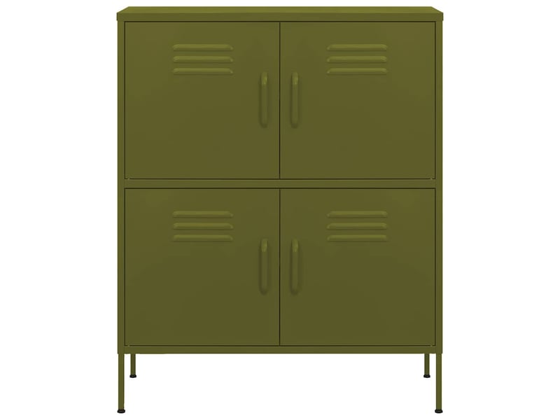  Armoire de rangement, rangement bureau vert olive 80x35x101,5 cm acier shl1209  - Conforama C