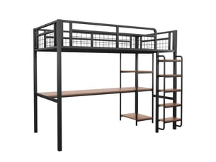 Lit mezzanine 90x200 cm <strong></strong>  <strong>Fay Lum</strong> coloris noir