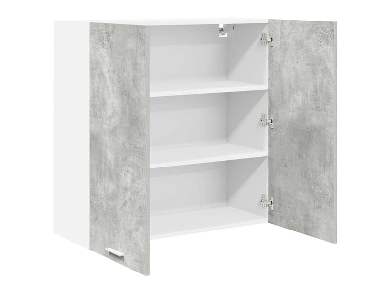  Meuble de rangement, armoire suspendue gris béton 80x31x80cm bois d'ingénierie shl8512  - Conforama E