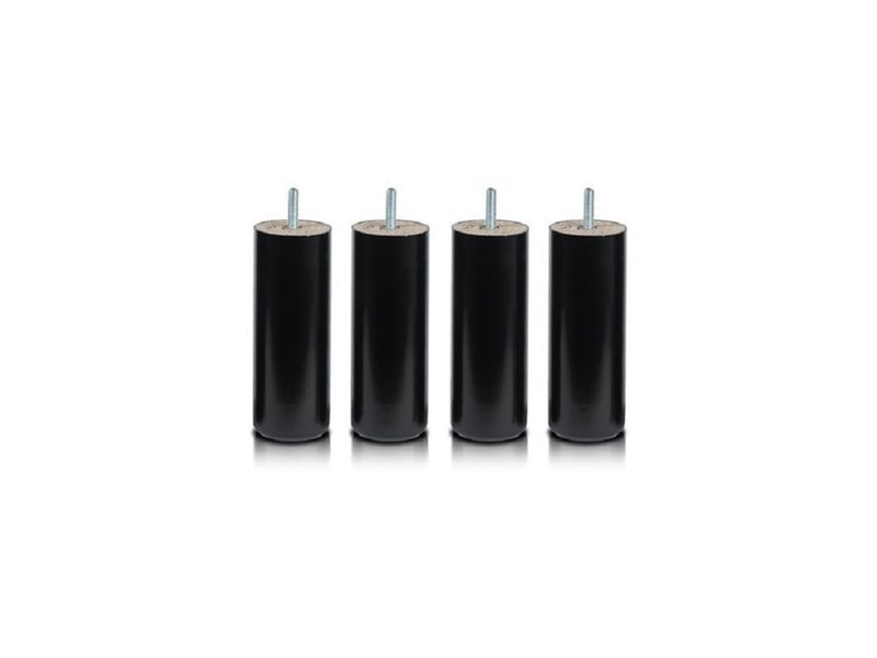  Pieds bois 25 cm noir - 4 pieds pour sommier non métalique à visser – compatibles sommier tapissier, robustes, gain de place et entretien facile  - Conforama B