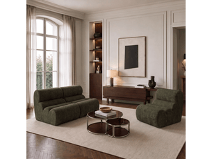 Fauteuil fixe <strong>SIA HOME</strong> <strong>1LOFVTVV</strong> Velours vert vendu A l'unité