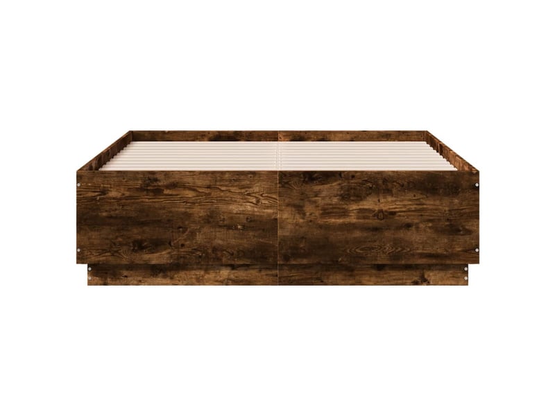  Lit double- lit adulte -  cadre de lit sans matelas chêne fumé 120x190 cm  - Conforama C
