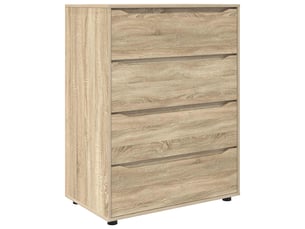 Armoire     <strong></strong> <strong></strong> coloris bois clair largeur 80 cm