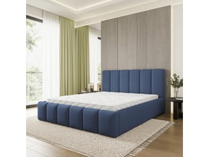 Lit coffre 180x200 cm MASSENO   coloris bleu