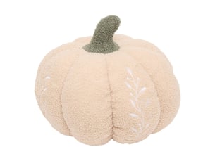 Coussin citrouille automne 32x32cm beige