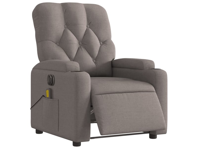  Fauteuil de massage inclinable électrique, fauteuil relax taupe tissu shl95206  - Conforama C