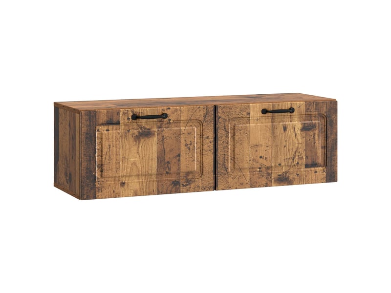  Meuble tv - banc tv - meuble de rangement mural bois ancien 98 x 31 x 30 cm bois d'ingénierie  - Conforama A