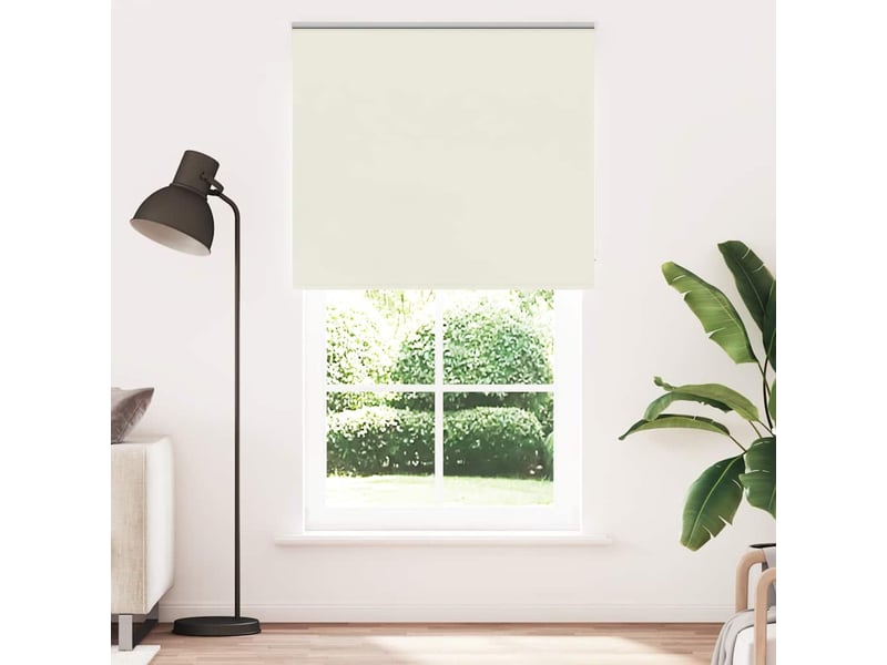  Store enrouleur occultant, store à rouleau blanc cassé 140x210 cm largeur tissu cf45529  - Conforama A