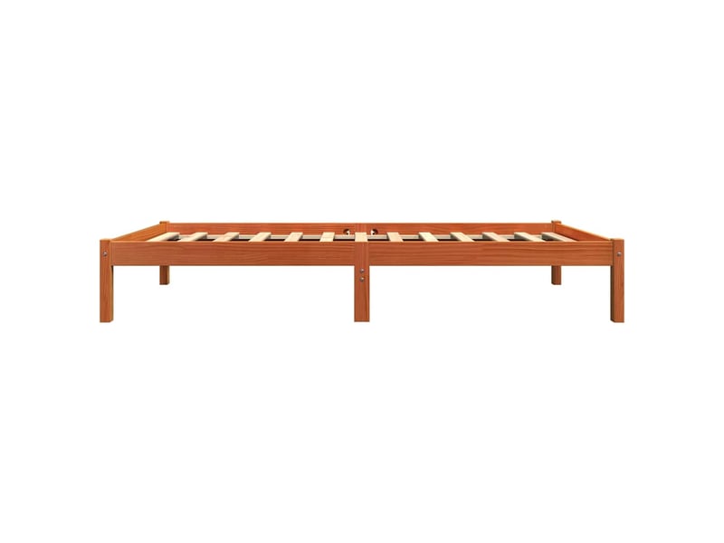  Lit simple- lit adulte -  cadre de lit sans matelas  marron 100x200cm bois pin massif  - Conforama D