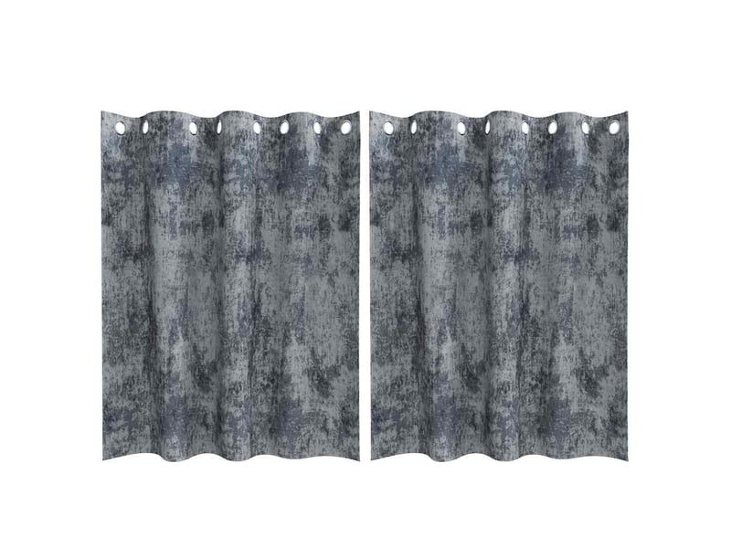  Lot de 2 rideaux en velours, rideaux de fenêtre gris argenté 140 x 140 cm velours cf44213  - Conforama A