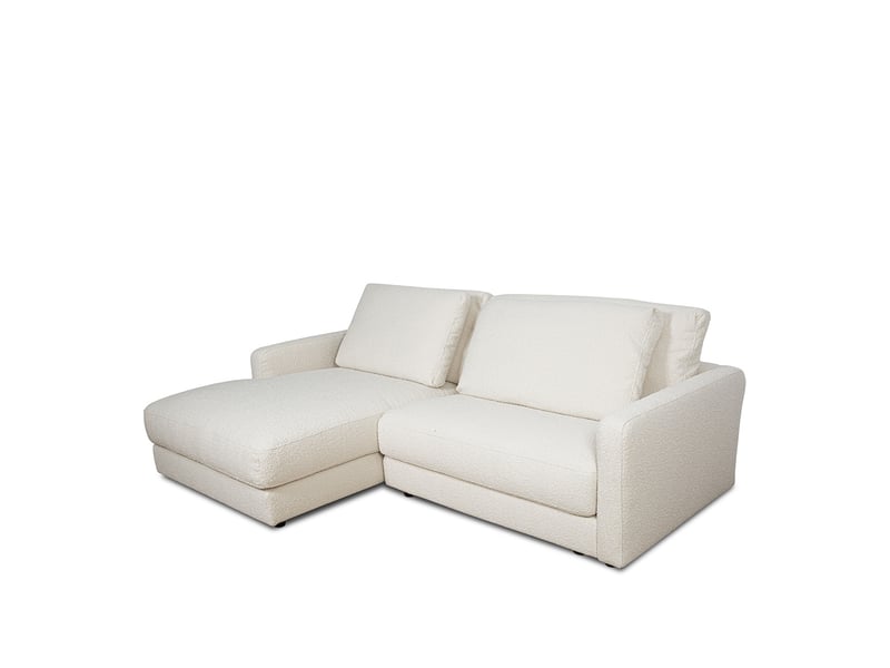 Canapé venezia laine bouclée angle g écru 3 pl 3CA56.AS.3A.G.02 - Conforama D