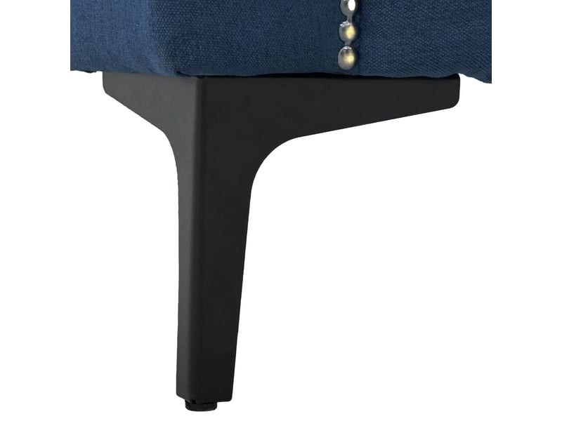  Canapé droit fixe 2 places bleu 172 cm en tissu polyester, style nordique, pieds métal, pour petit salon W3601S00007 - Conforama R