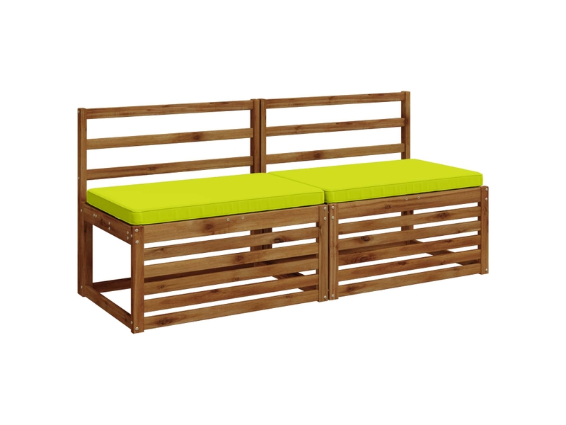  Lot de 2 coussins de banc, coussins d'assise vught 100 % polyester vert vif. Cf58258  - Conforama A