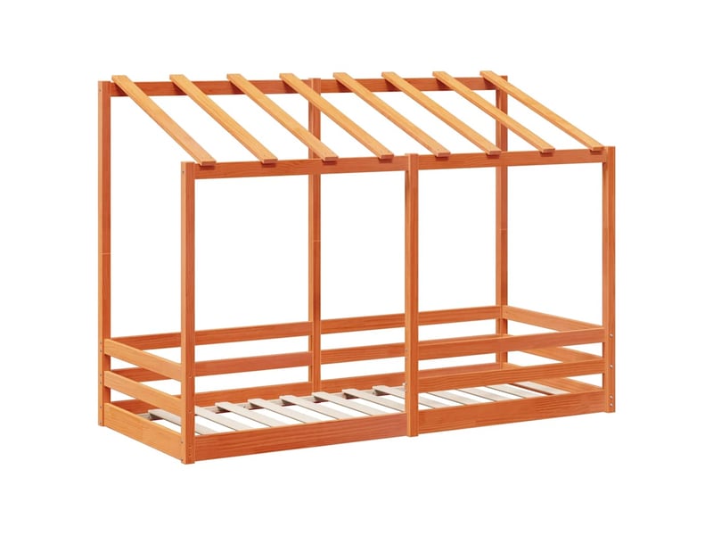  Lit pour enfants - lit jeune sans matelas  marron 90x190 cm pin massif  - Conforama C