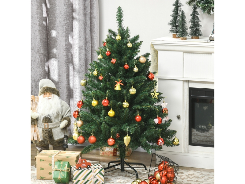  Sapin de noël artificiel 305 branches avec pied croix acier amovible ø 85 x 120h cm vert  - Conforama B