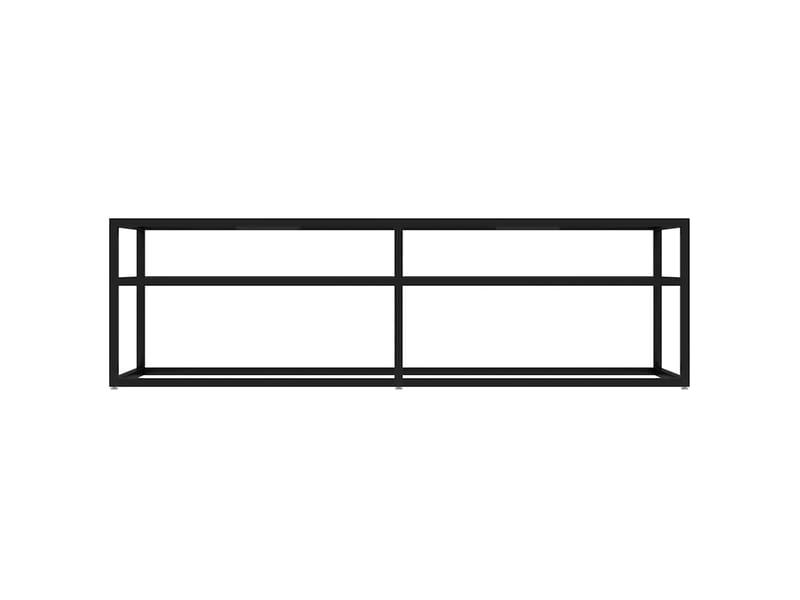  Meuble tv - banc tv - meuble de rangement noir 140x40x40,5 cm verre trempé  - Conforama C